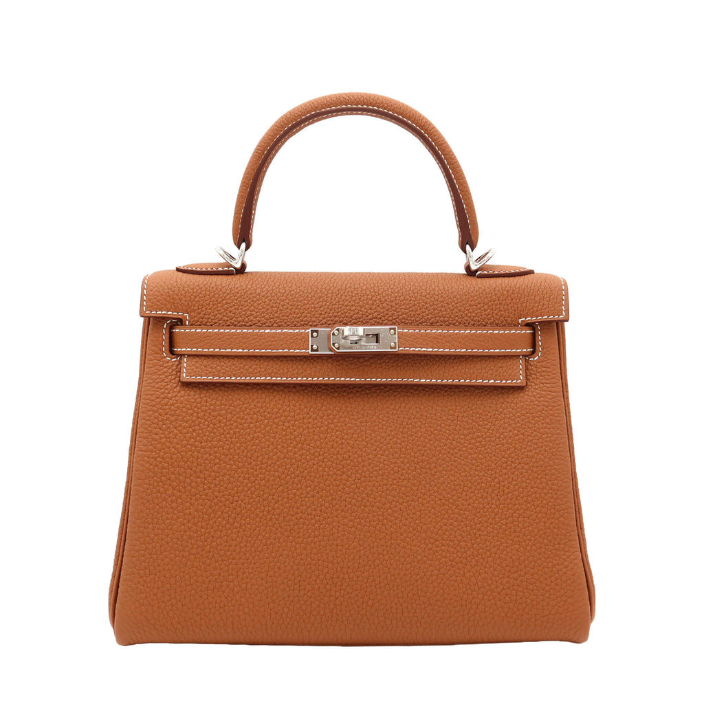 HERMES エルメス ケリー25 ゴールド トゴ シルバー金具 G刻印 | GINZA