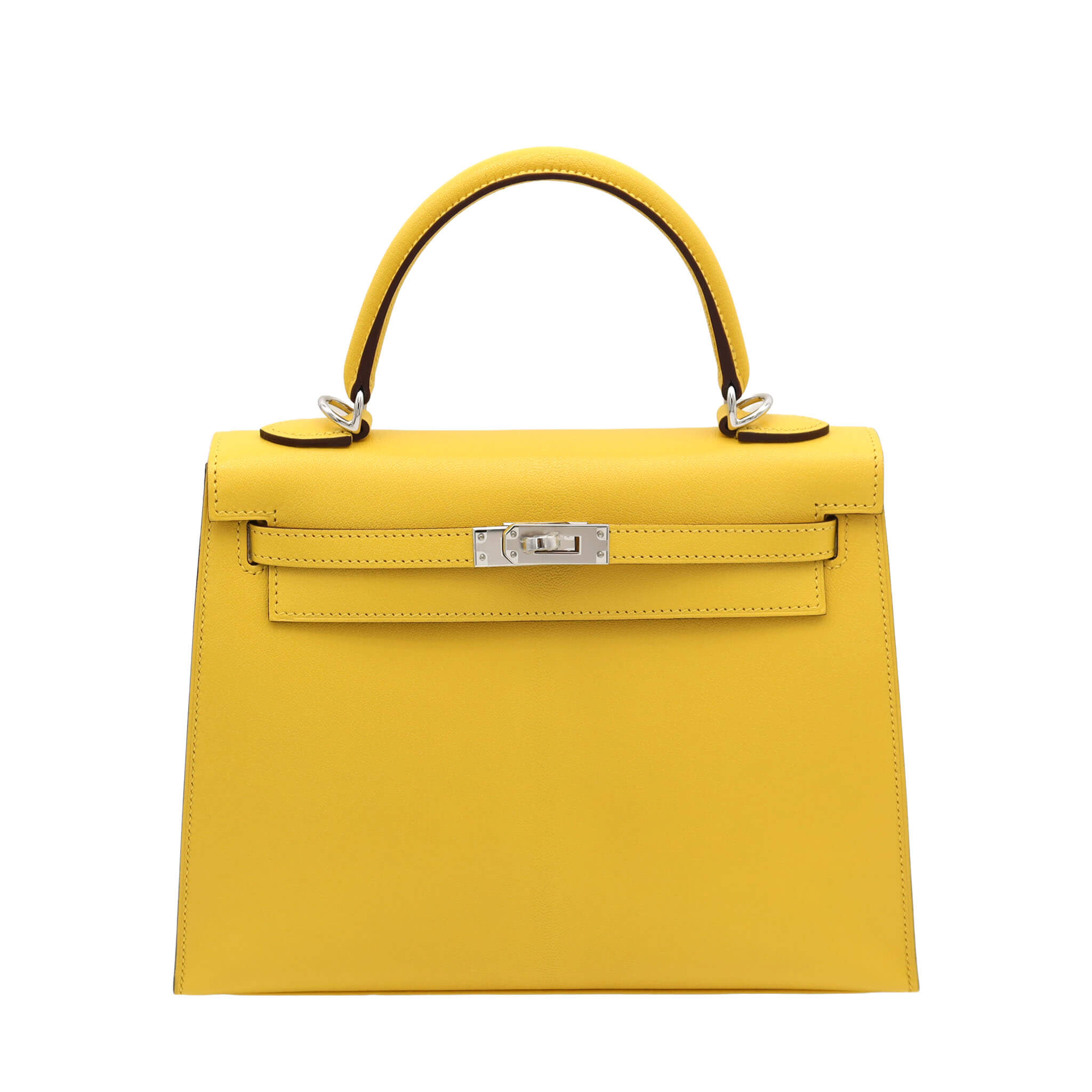 HERMES エルメス ケリー25 ジョーヌナプル シェーブルシャムキラ