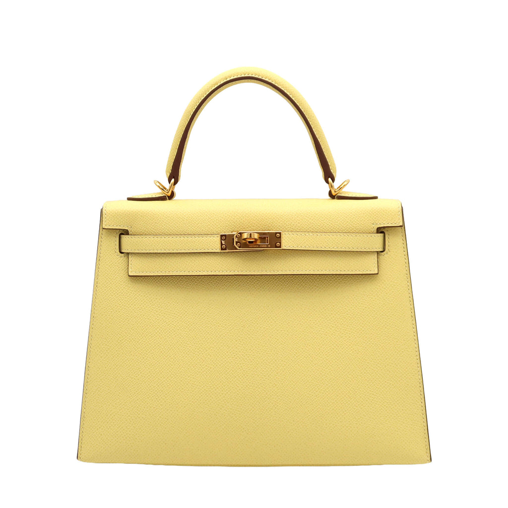 HERMES エルメス ケリー 25 セリエ ジョーヌプッサン エプソン