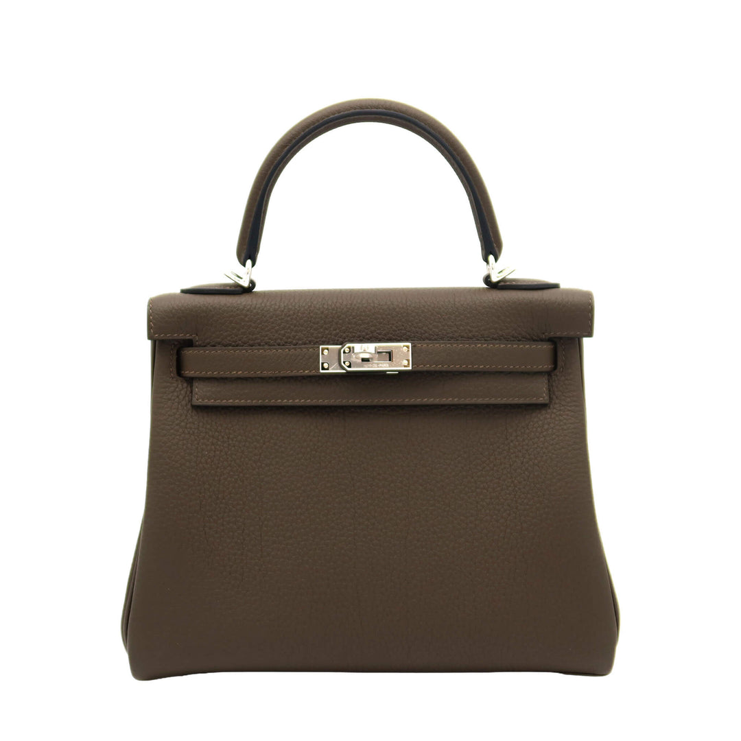 HERMÈS 愛馬仕 Kelly 25 Vert Roden Togo皮 銀釦 G刻