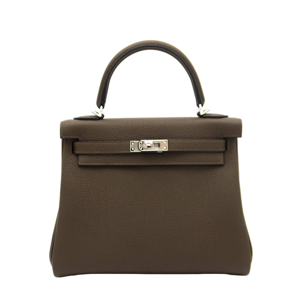 HERMES エルメス ケリー25 ヴェールロデン トゴ シルバー金具 G刻印