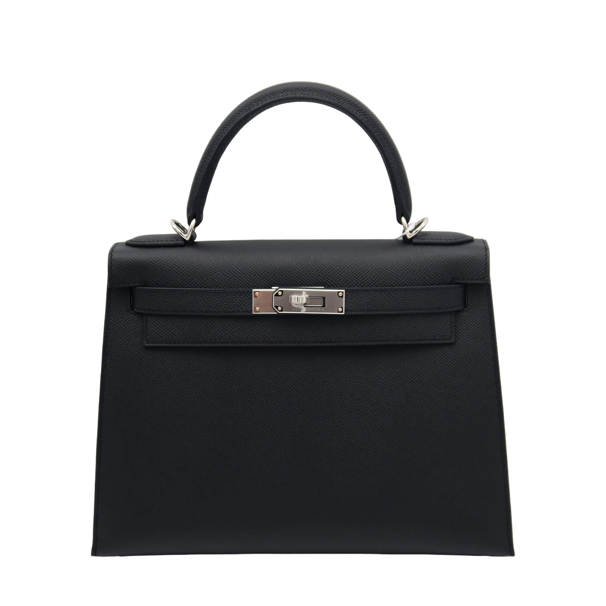 HERMES エルメス ケリー25 セリエ ブラック エプソン シルバー金具 G