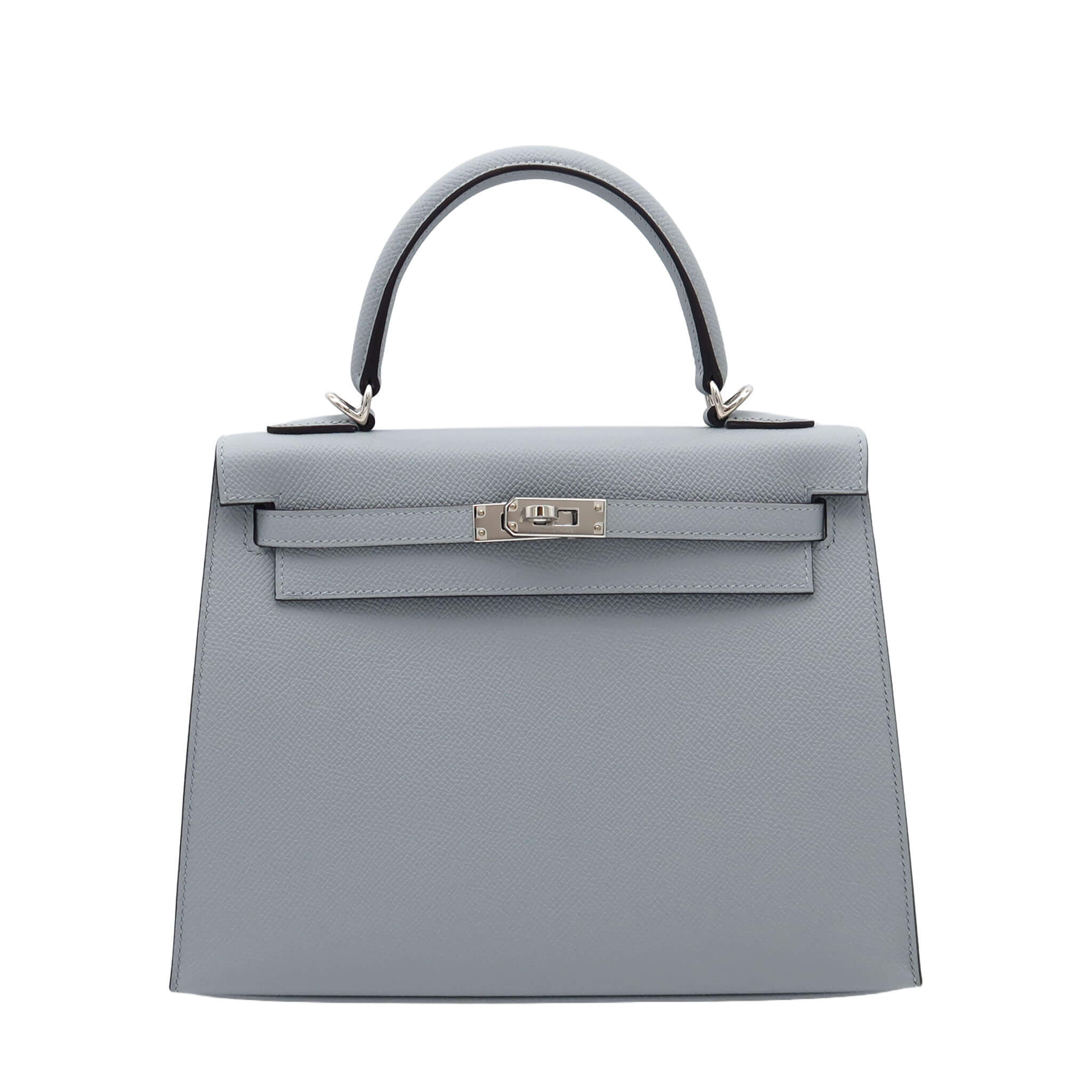 HERMES エルメス ケリー25 セリエ ブルーグラシェ エプソン シルバー
