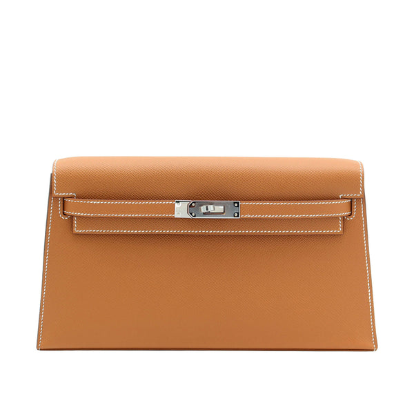 HERMES エルメス ケリーエラン ゴールド エプソン シルバー金具 K 刻印