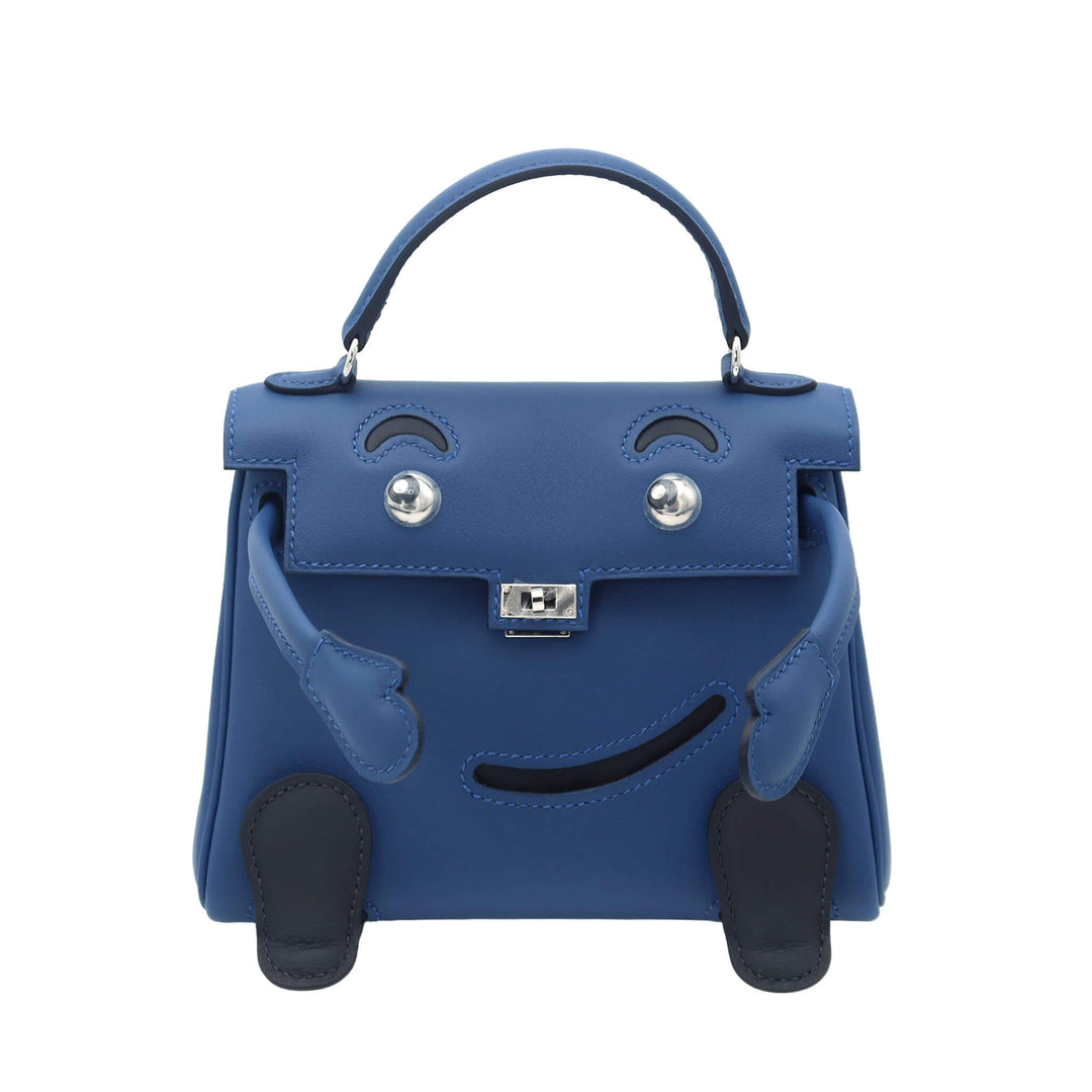 HERMES 愛馬仕 Kelly 扎染藍P5 3Y 水冰藍 Swift皮 銀扣 K刻 - GINZA CELIA