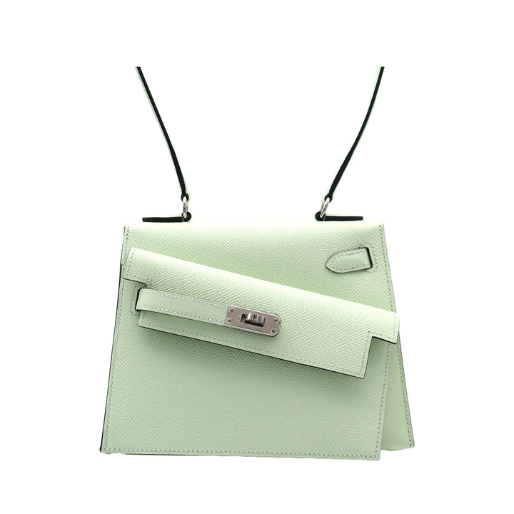 HERMES Kelly Anarchy Vertifiz Epsom Palladium Hardware (PHW) B Stamp