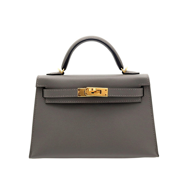 HERMES エルメス ミニケリー ドゥ グリメイヤー エプソン ゴールド金具
