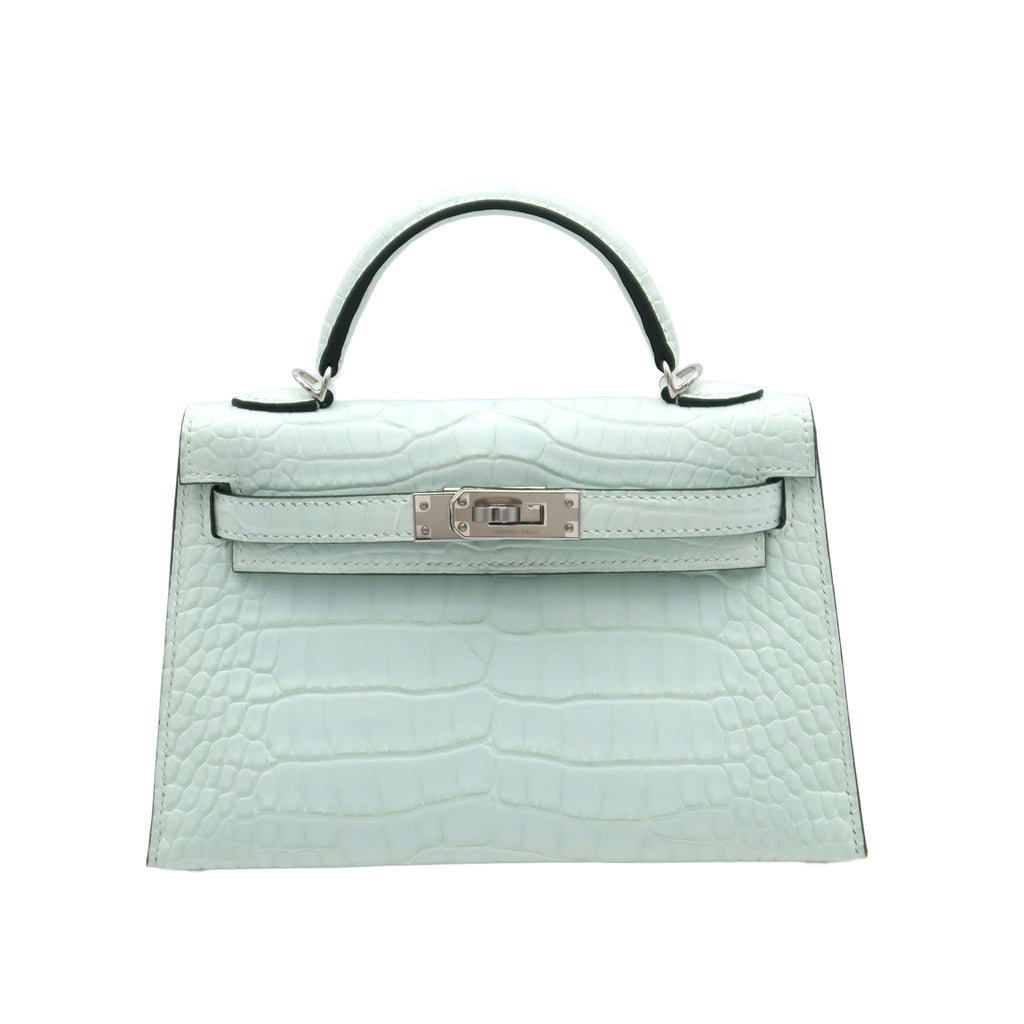 HERMES エルメス ミニケリードゥ ヴェールペパーミント アリゲーター