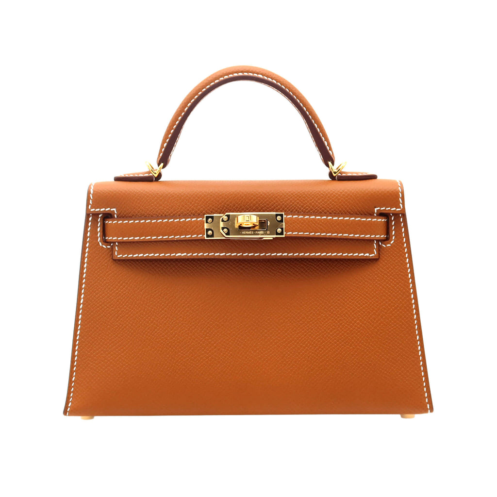 HERMES エルメス ミニケリー ドゥ ゴールド エプソン ゴールド金具 G
