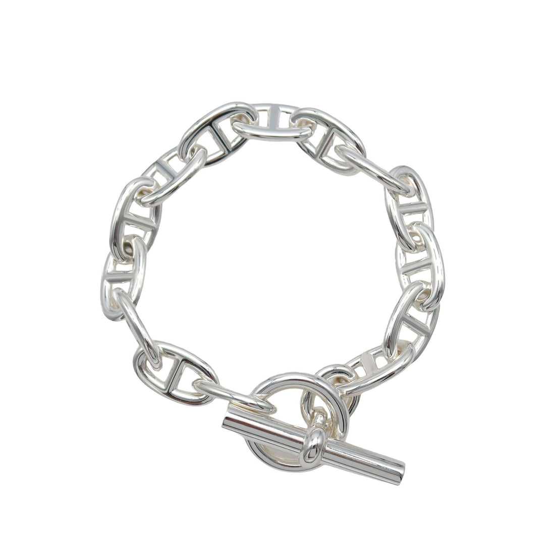HERMÈS Chaîne d'Ancre Bracelet TGM 14 Links Silver