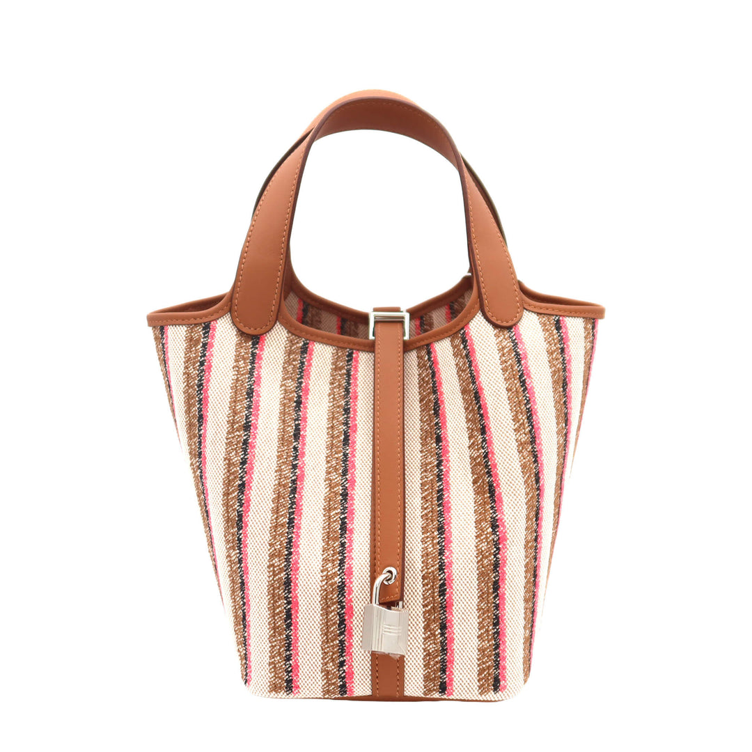 HERMES  エルメス  ピコタンロック 18  ゴールド エクリュ フォーブ  シルバー金具  トワル スイフト  W 刻印 - GINZA CELIA