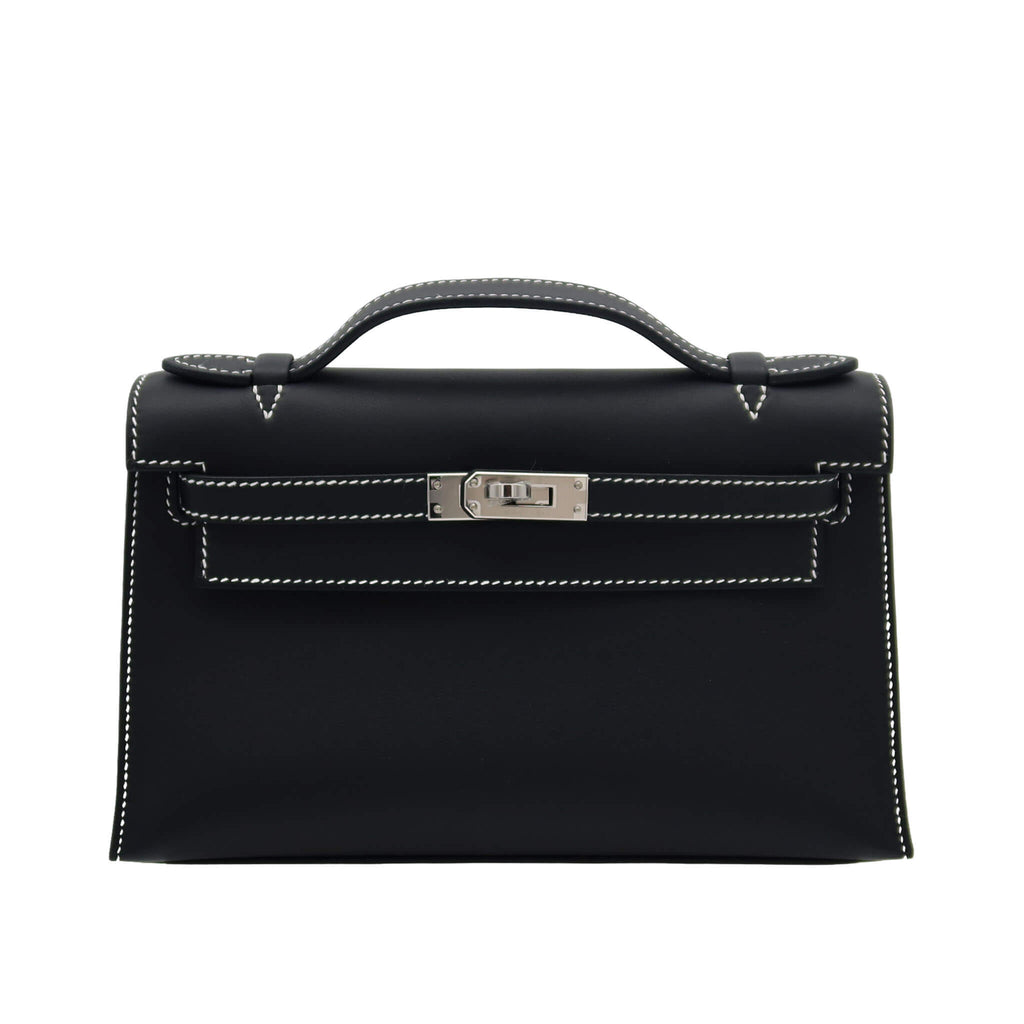 【ポシェットケリー】HERMES エルメス 空箱　付属品あり 031▲ HERMES エルメス ポシェットケリー SPO ブラック スイフト シルバー