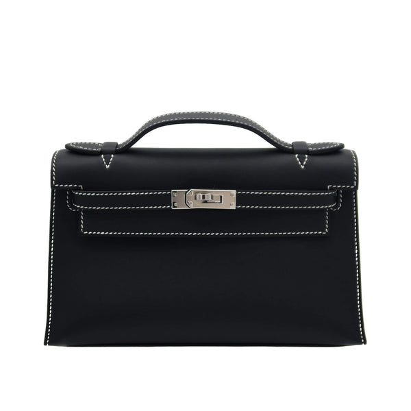 HERMES エルメス ポシェットケリー SPO ブラック スイフト シルバー