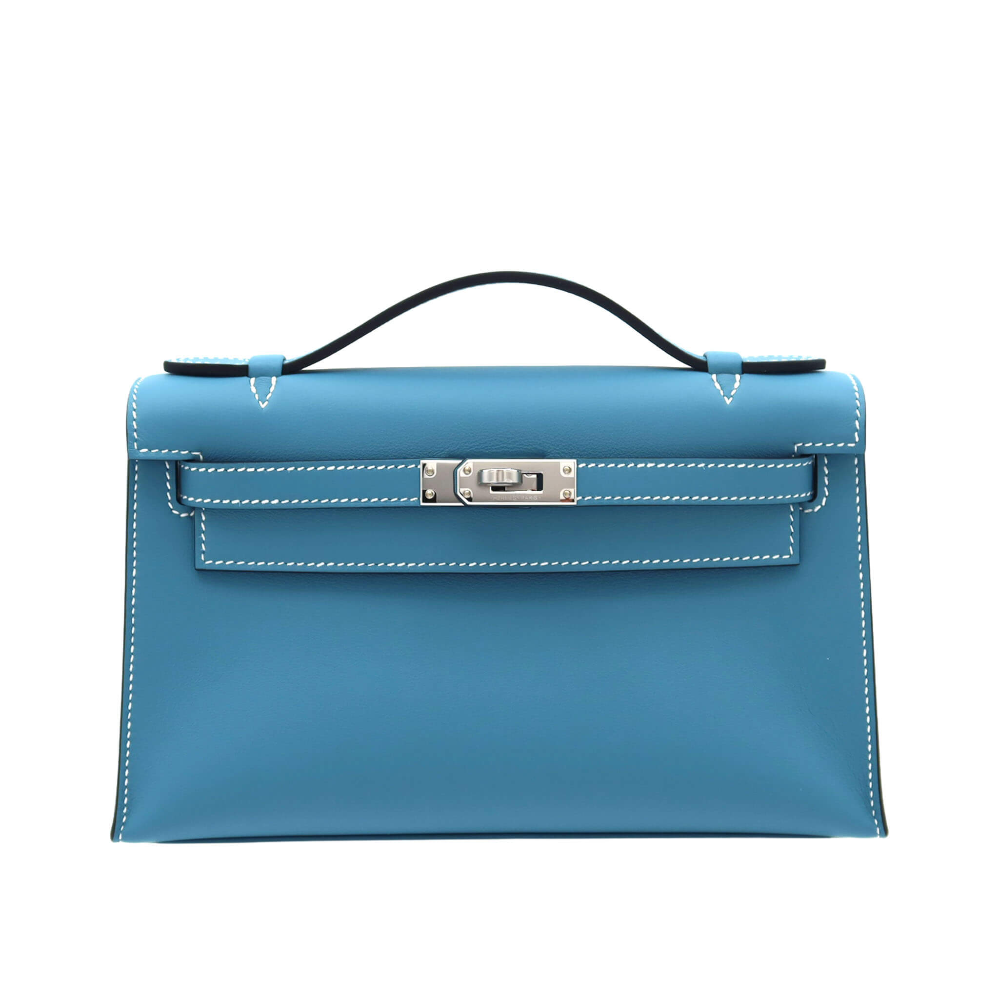 HERMES エルメス ポシェットケリー ニューブルージーン スイフト