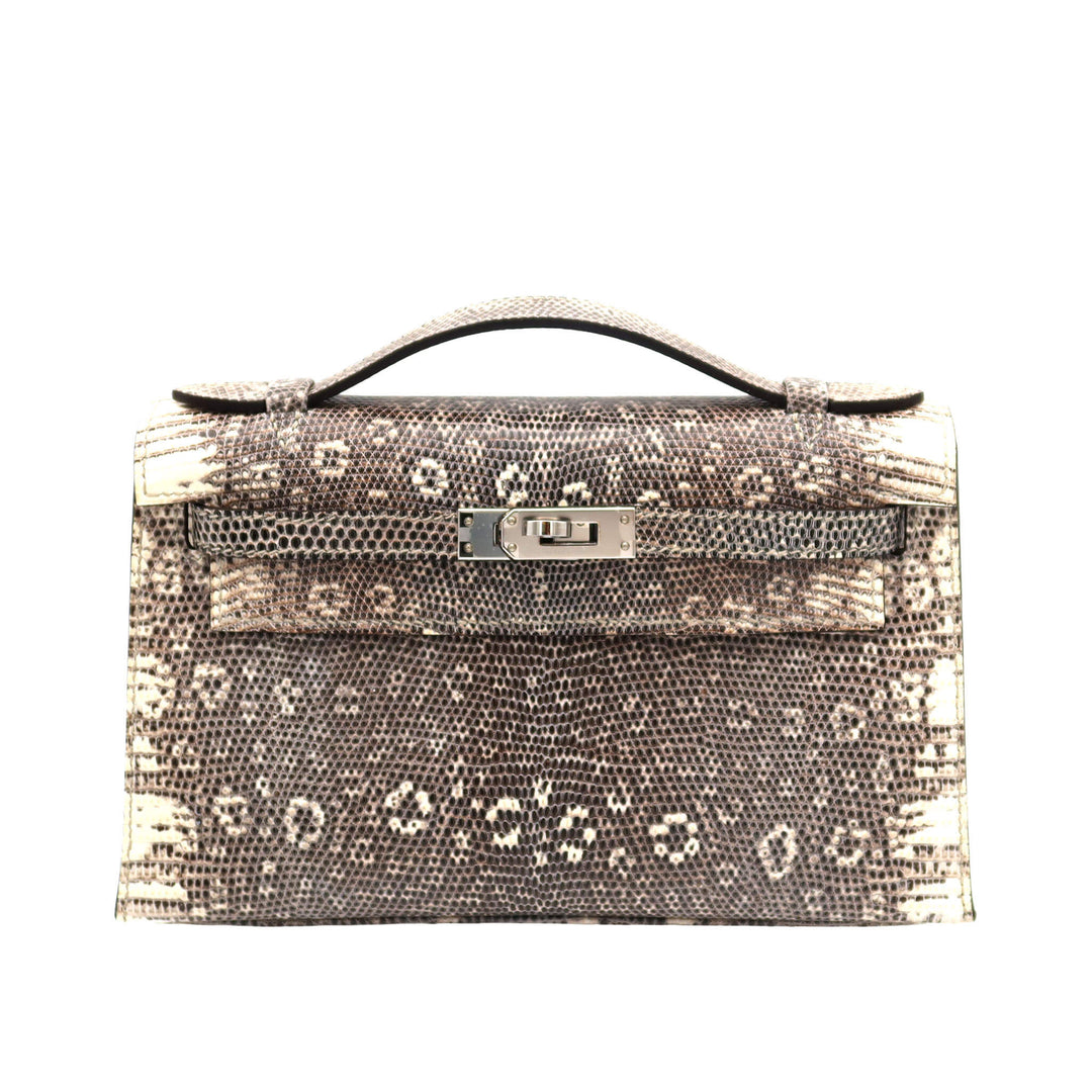 HERMES  エルメス  ポシェットケリー  オンブレ  リザード  シルバー金具  W 刻印 - GINZA CELIA