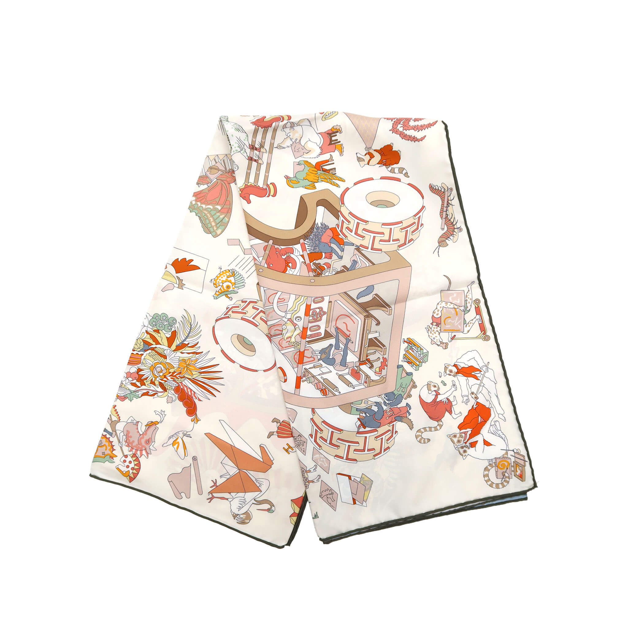 HERMES エルメス カレ 90 アカデミア イピカ ブルー グラシエ サーブル