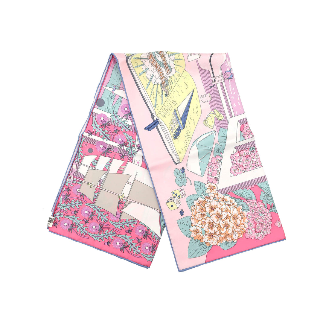 HERMES  エルメス  カレ 90  エスプリの旅立ち  ローズ・ボンボン  パルム  ブルー・ジーン - GINZA CELIA