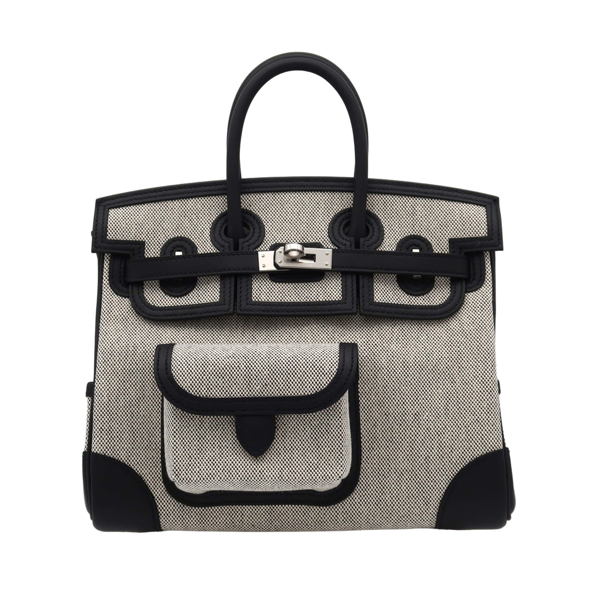 HERMES エルメス バーキン 25 カーゴ ブラック トワルゴエラン