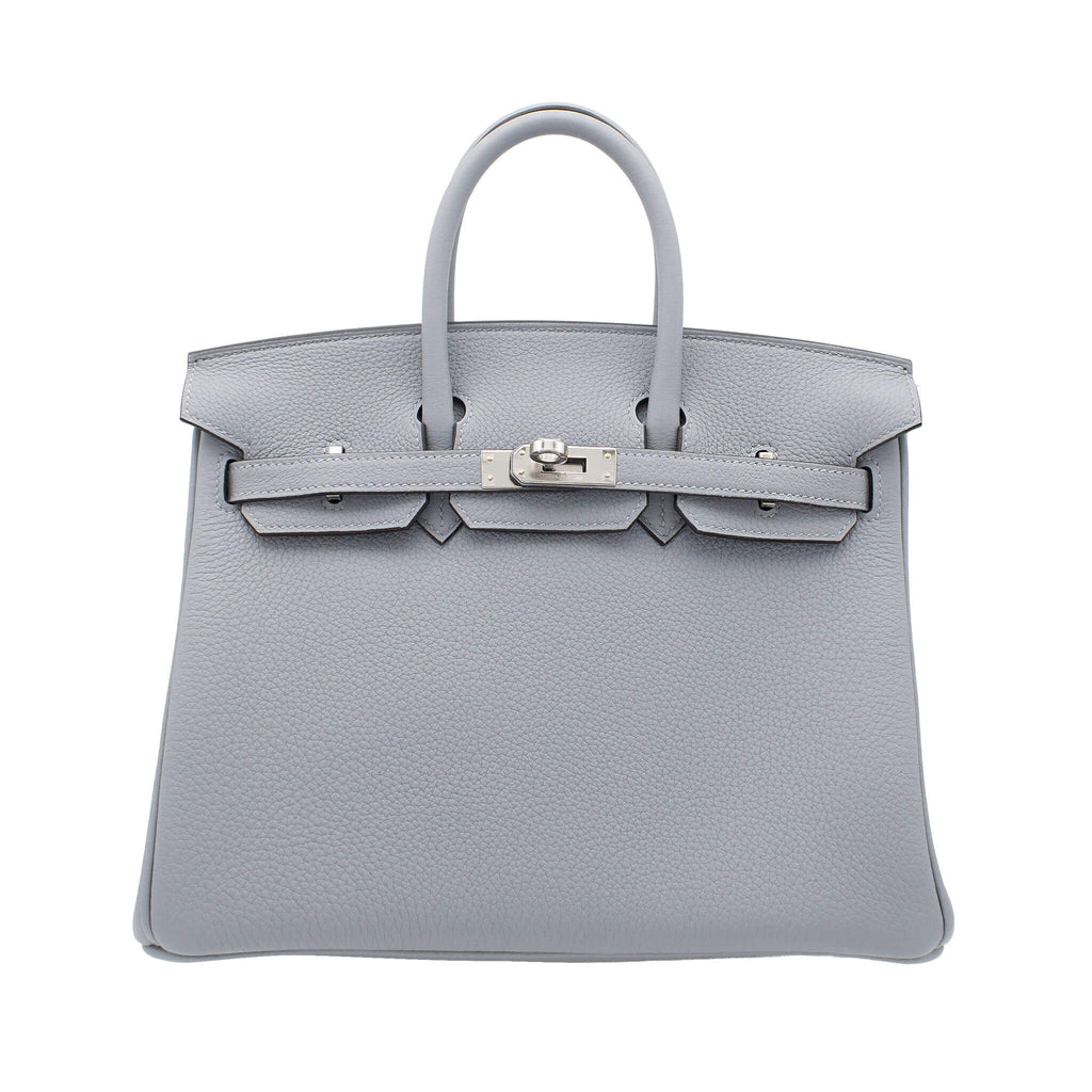 【未使用】HERMES エルメスＨ柄　シルバーグレー箱付きファソネ HERMES エルメス バーキン25 グリパンタン トゴ シルバー金具 G刻印