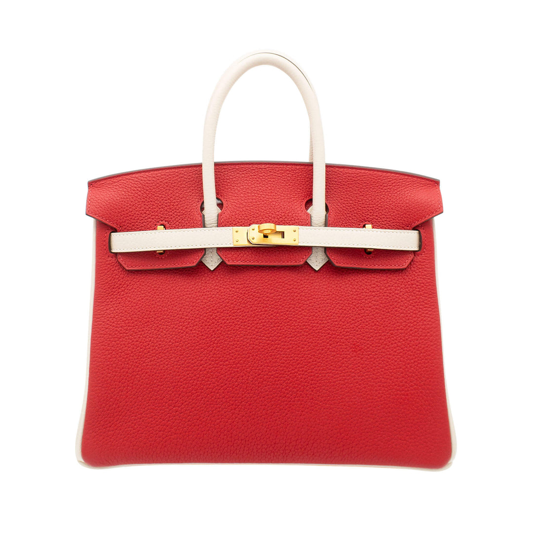 HERMES エルメス バーキン25 SPO ルージュカザック/クレ トゴ マットゴールド金具 U刻印 - GINZA CELIA