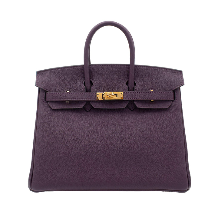 HERMÈS Birkin 25 Cassis Togo Gold Hardware (GHW) Stamp U