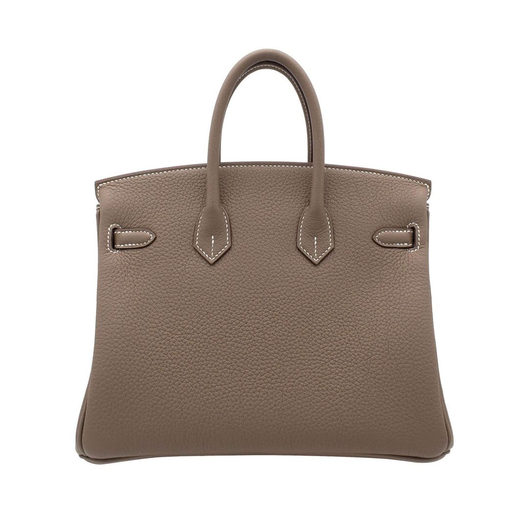 HERMES エルメス バーキン25 エトゥープ トゴ シルバー金具 G刻印
