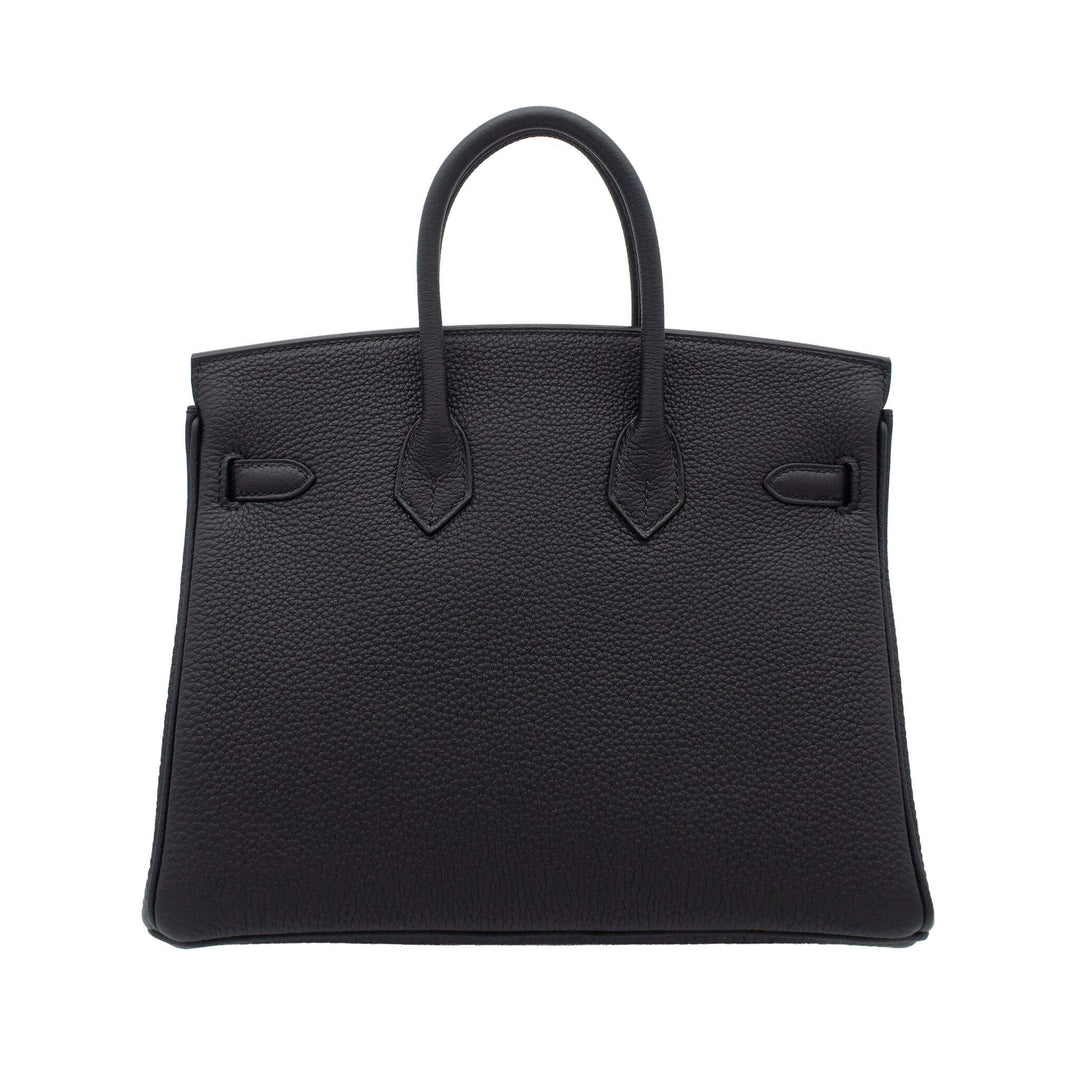 HERMÈS Birkin 25 Black Togo PHW Stempel G