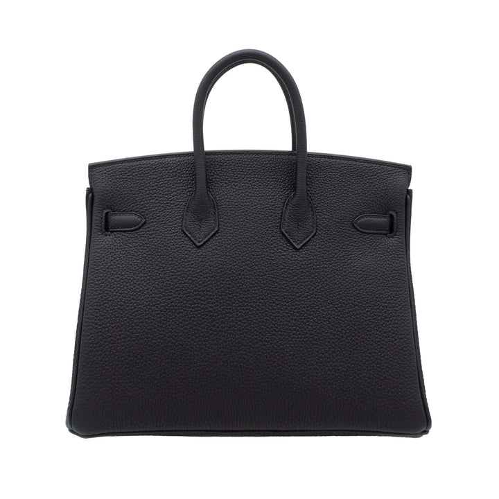 HERMÈS Birkin 25 Black Togo PHW Stempel G