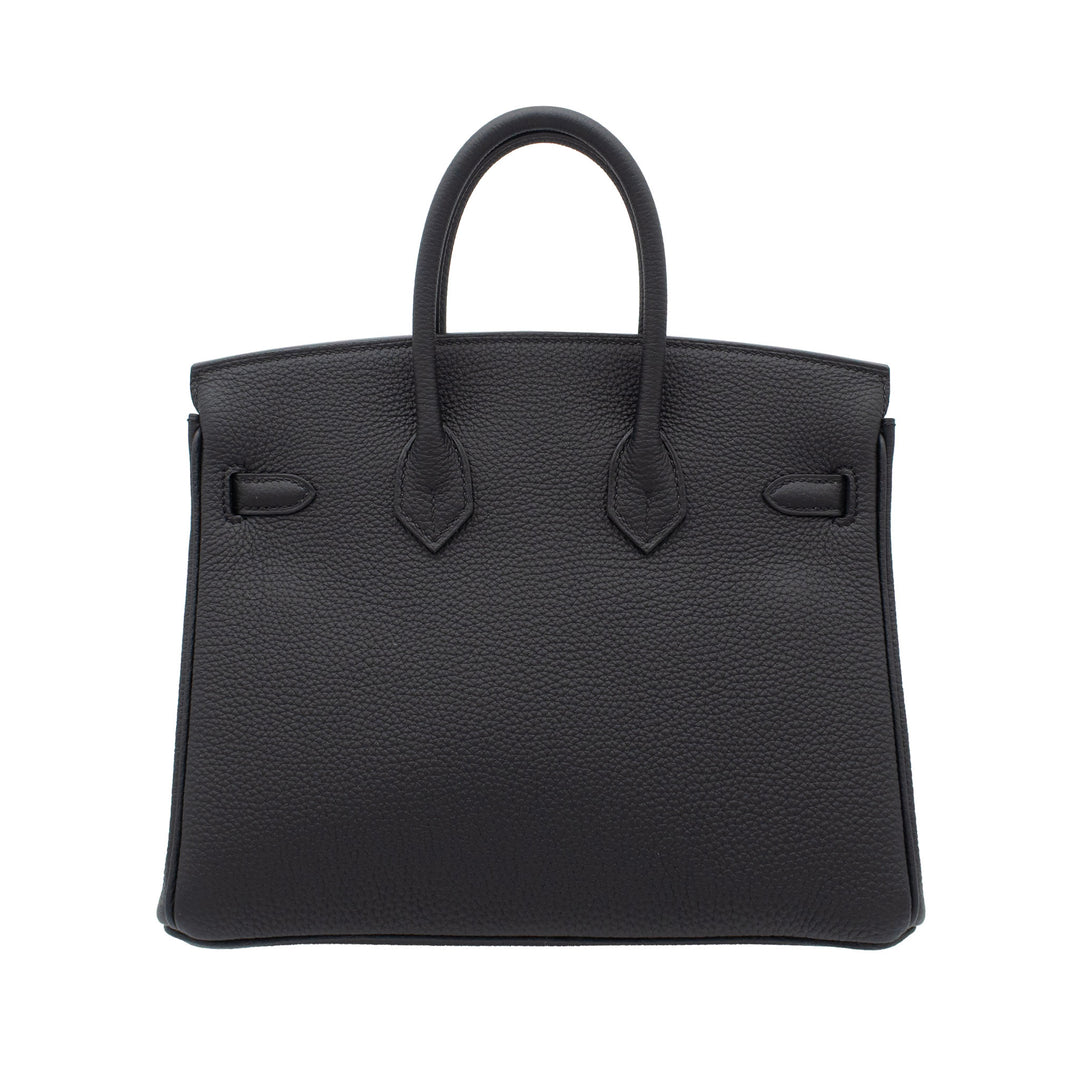 HERMES エルメス バーキン25 ブラック トゴ マットシルバー金具 K刻印