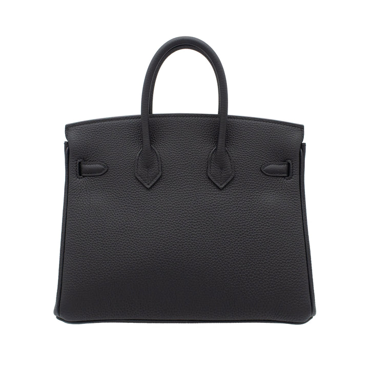 HERMES エルメス バーキン25 ブラック トゴ マットシルバー金具 K刻印