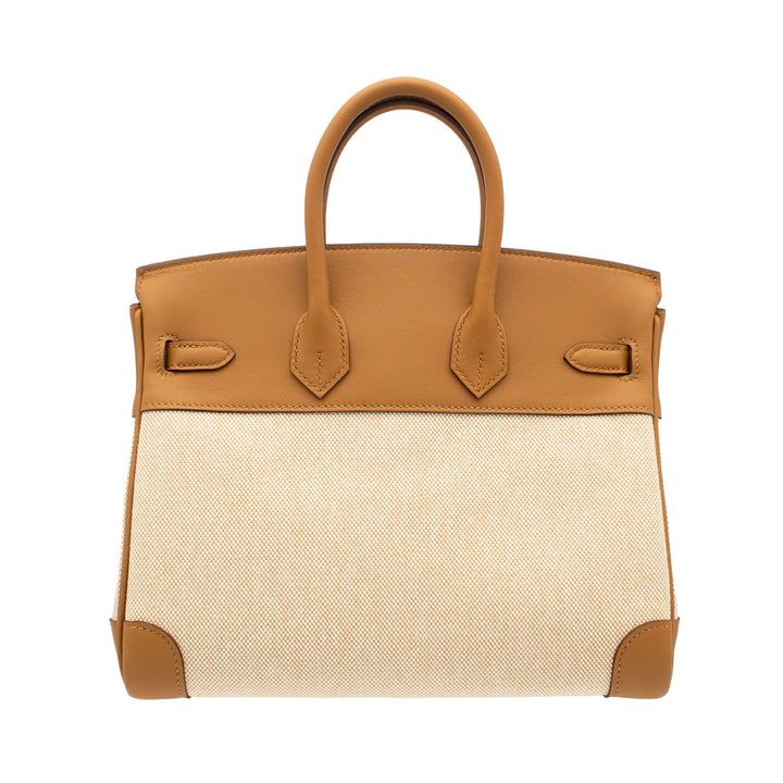 HERMES エルメス バーキン25 セサミ トワルアッシュ/スイフト シルバー金具 G刻印 - GINZA CELIA
