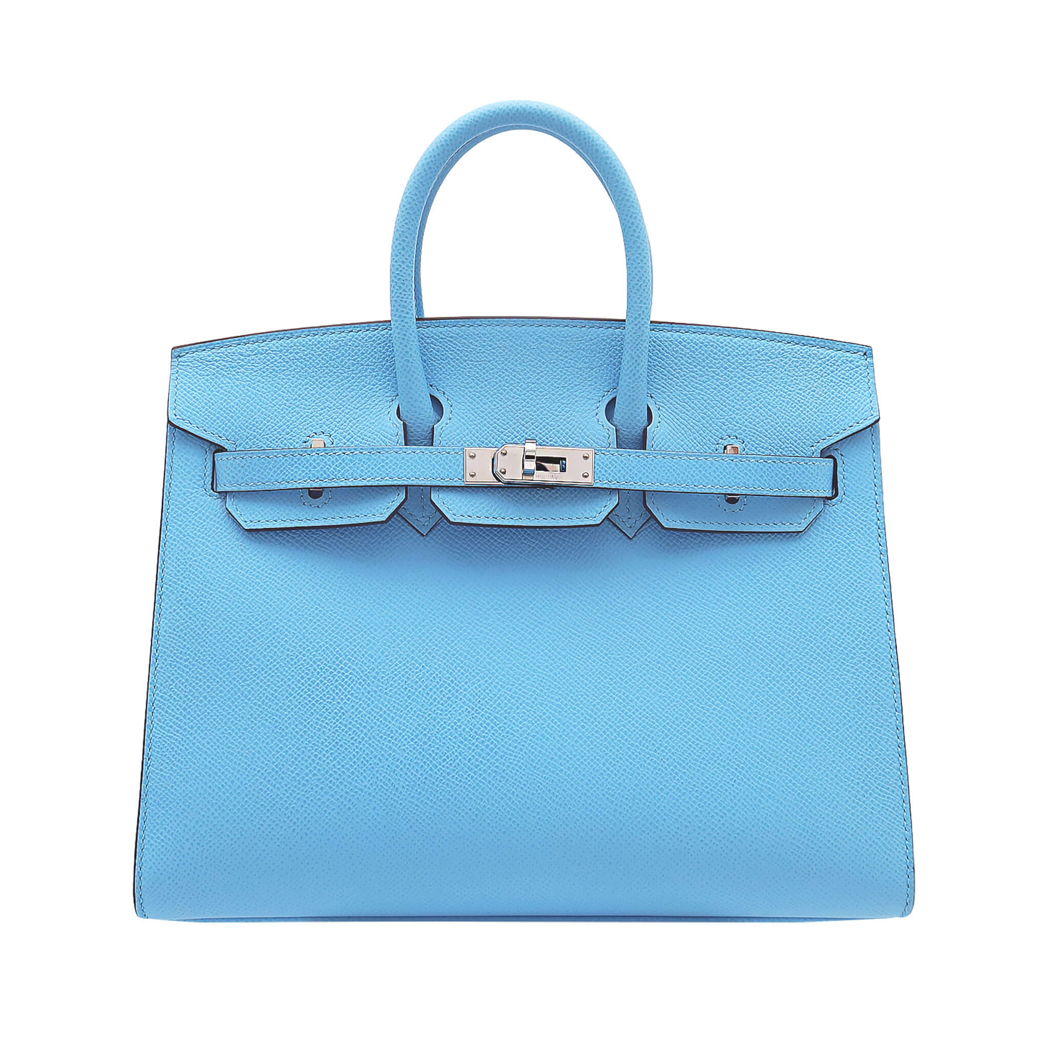 HERMES エルメス バーキン25 セリエ セレステ エプソン シルバー金具 U刻印