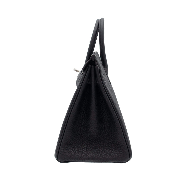HERMÈS Birkin 25 Black Togo PHW Stempel G