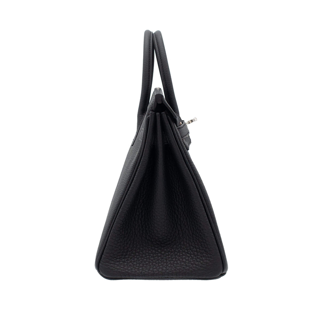 HERMÈS Birkin 25 Black Togo PHW Stempel G
