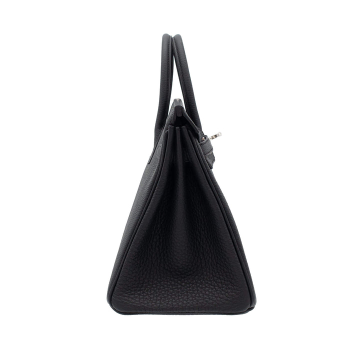 HERMÈS Birkin 25 Black Togo PHW Stempel G