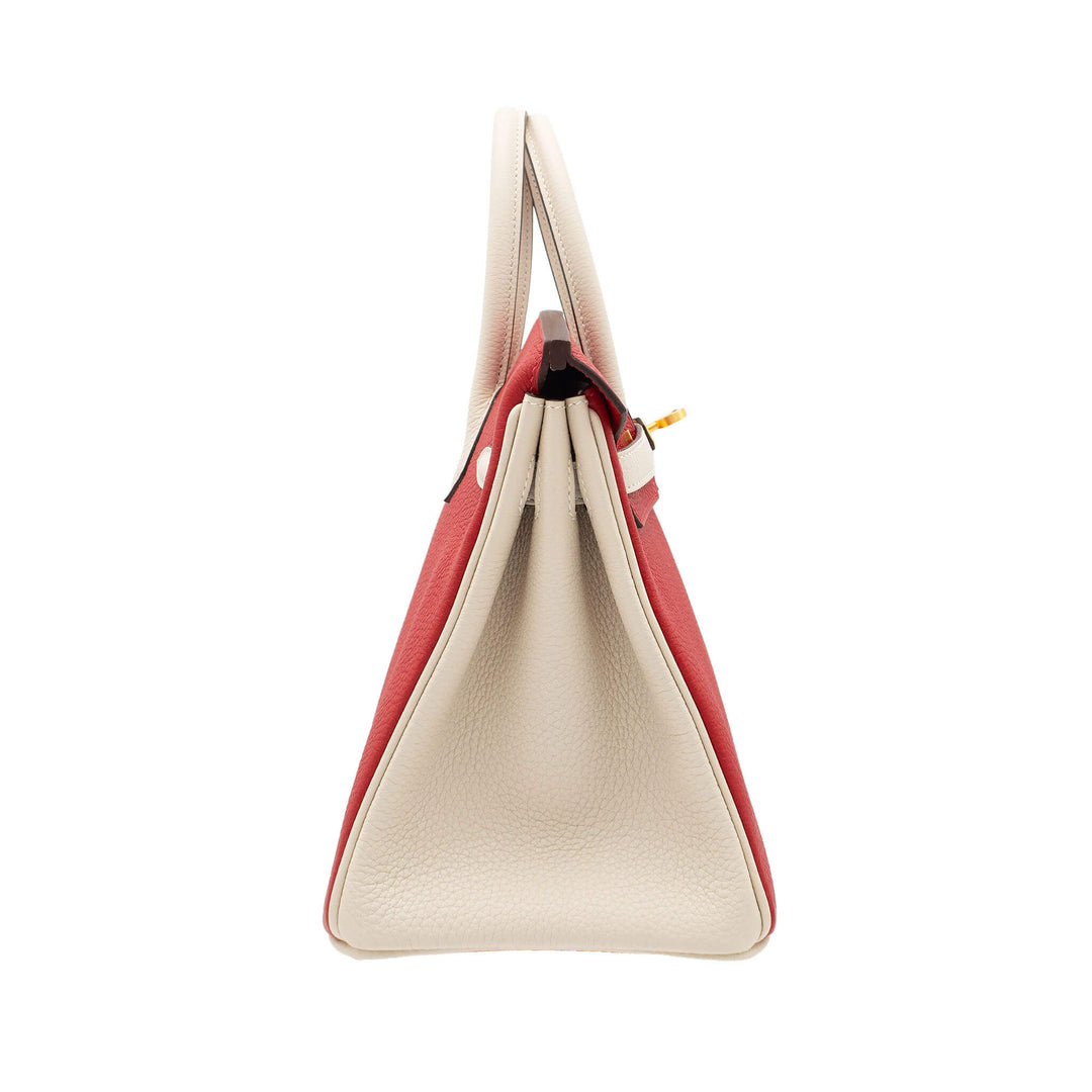 HERMES エルメス バーキン25 SPO ルージュカザック/クレ トゴ マットゴールド金具 U刻印 - GINZA CELIA