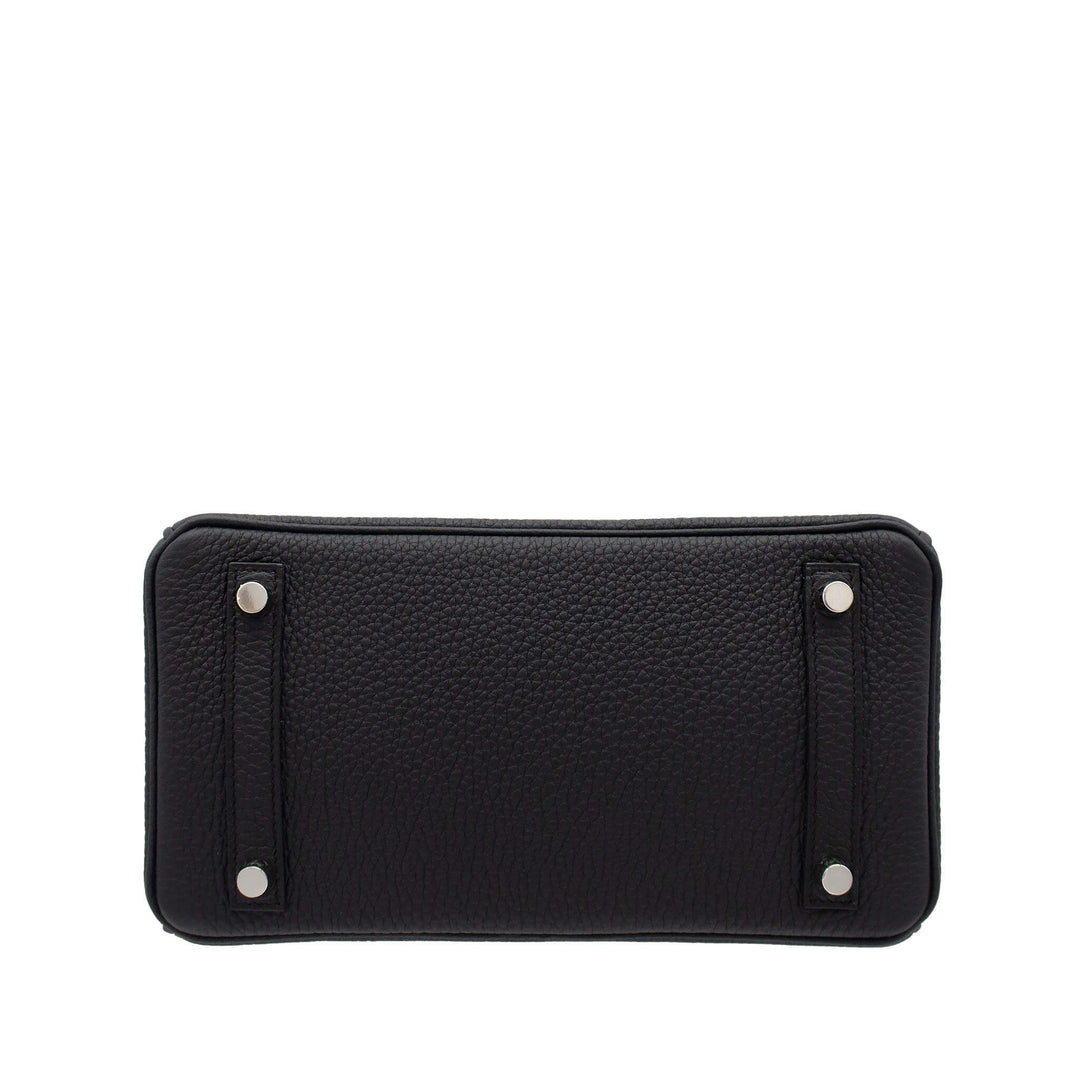 HERMÈS Birkin 25 Black Togo PHW Stempel G