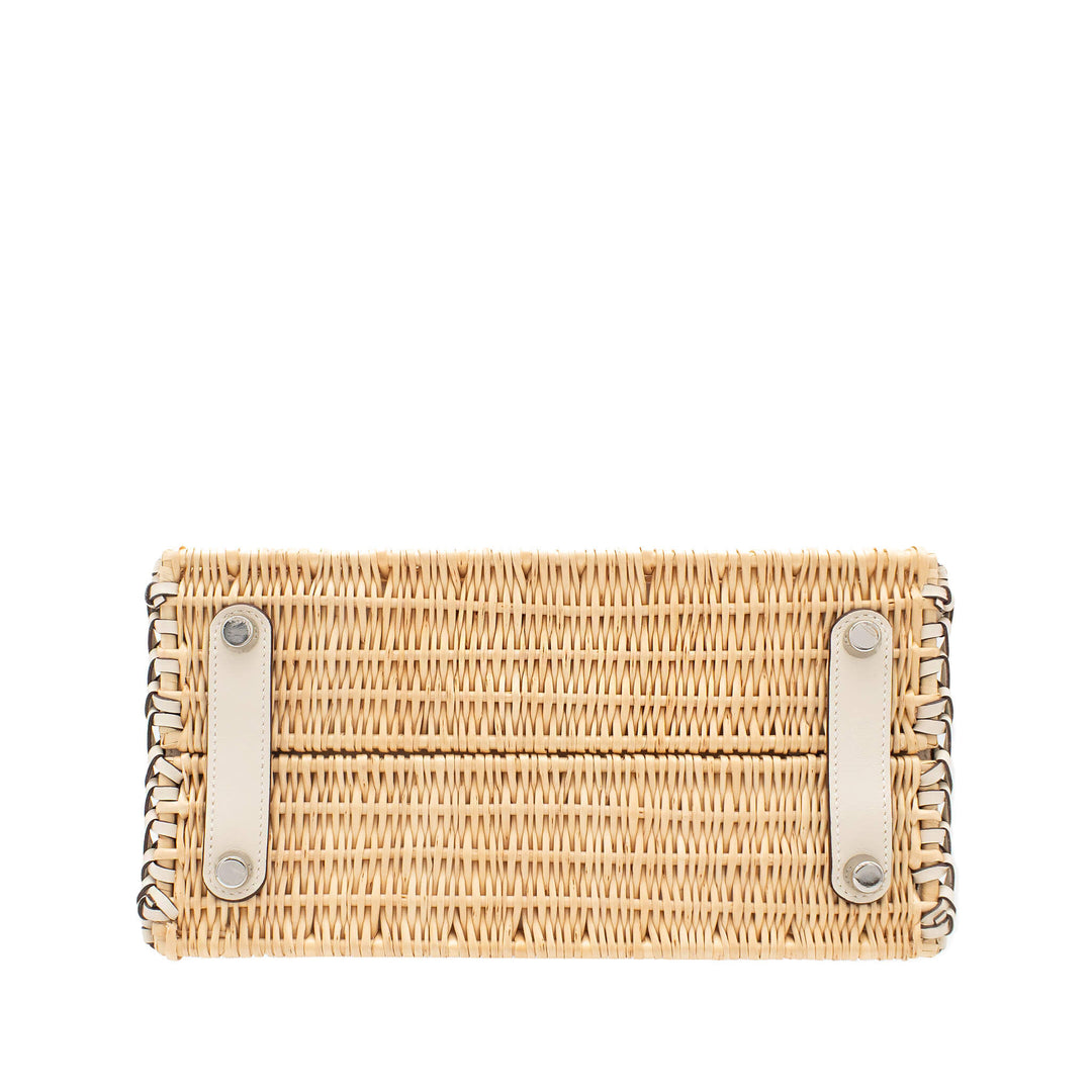 HERMÈS Birkin 25 Picnic Naturel/Nata Swift/Osier Palladium Hardware (PHW) Stamp B
