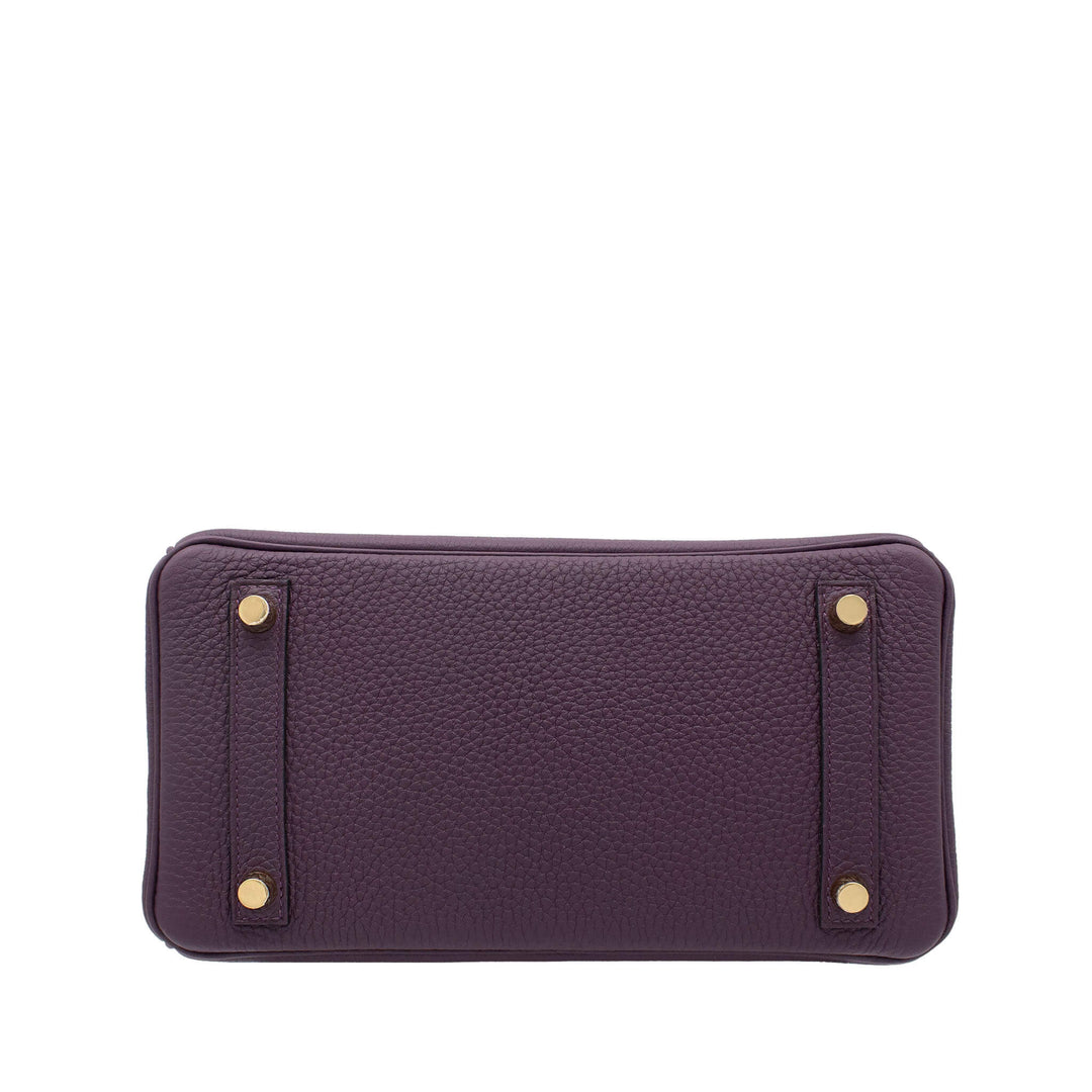 HERMÈS Birkin 25 Cassis Togo Gold Hardware (GHW) Stamp U