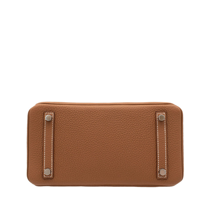 HERMÈS Birkin 25 Gold Togo Palladium Hardware (PHW) Stamp G