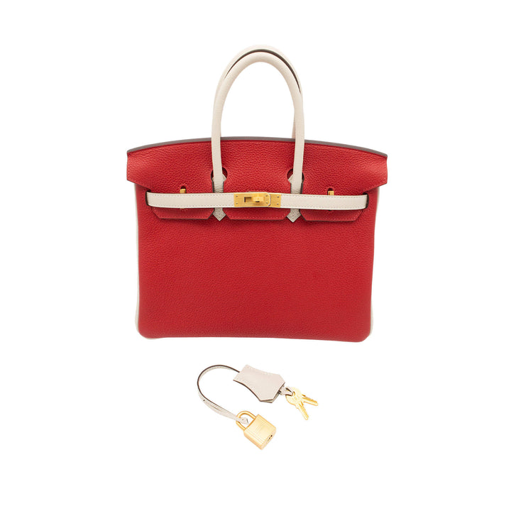 HERMES エルメス バーキン25 SPO ルージュカザック/クレ トゴ マットゴールド金具 U刻印 - GINZA CELIA