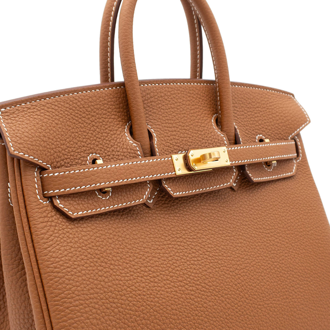 HERMÈS Birkin 25 Gold Togo Gold Hardware (GHW) Stamp G