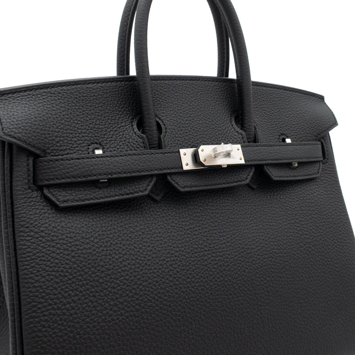 HERMES エルメス バーキン25 ブラック トゴ マットシルバー金具 K刻印