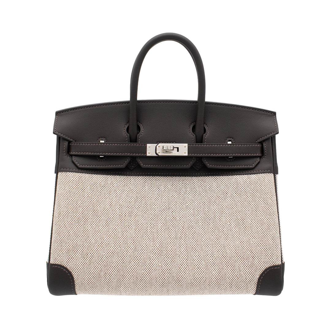 HERMES エルメス バーキン25 バイブルン トワルアッシュ/スイフト シルバー金具 G刻印 - GINZA CELIA