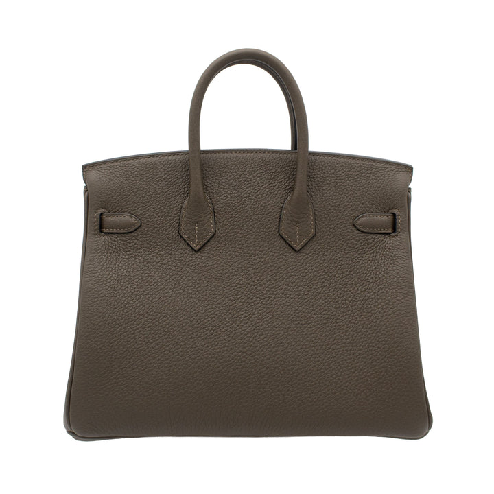 HERMÈS Birkin 25 Vert Loden Togo PHW Stempel G