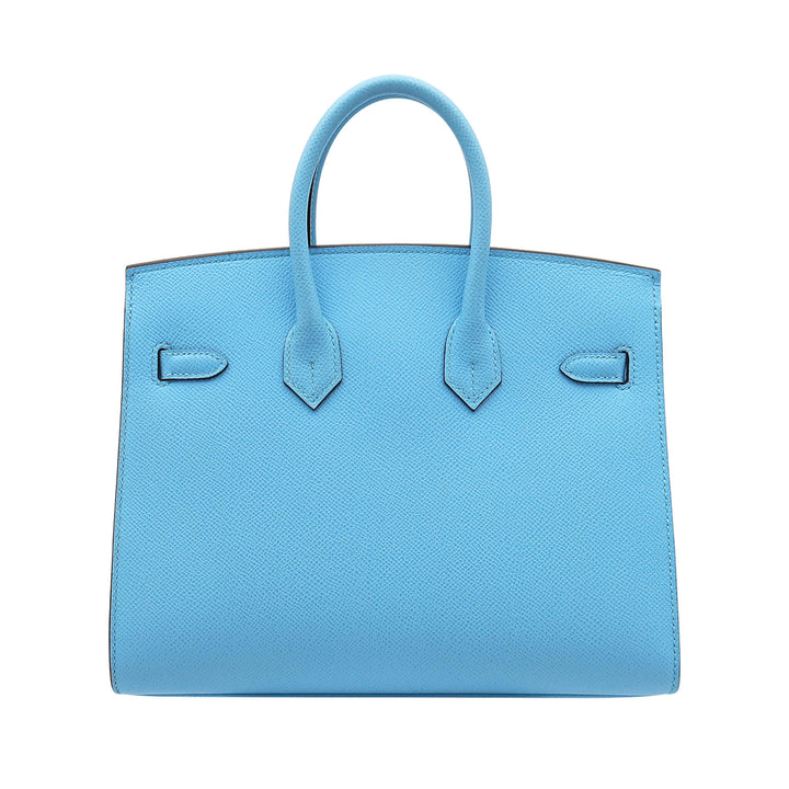 HERMES エルメス バーキン25 セリエ セレステ エプソン シルバー金具 U刻印 - GINZA CELIA
