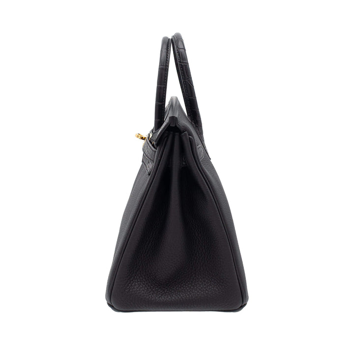 HERMES エルメス バーキン25 タッチ ブラック トゴ/アリゲーターマット ゴールド金具 B刻印 - GINZA CELIA