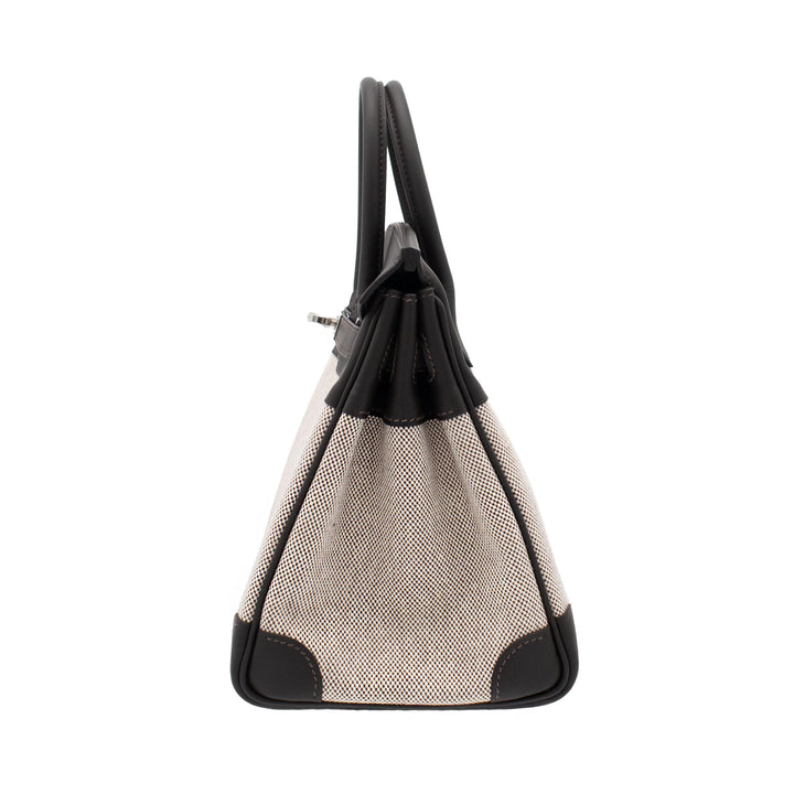 HERMES エルメス バーキン25 バイブルン トワルアッシュ/スイフト シルバー金具 G刻印 - GINZA CELIA