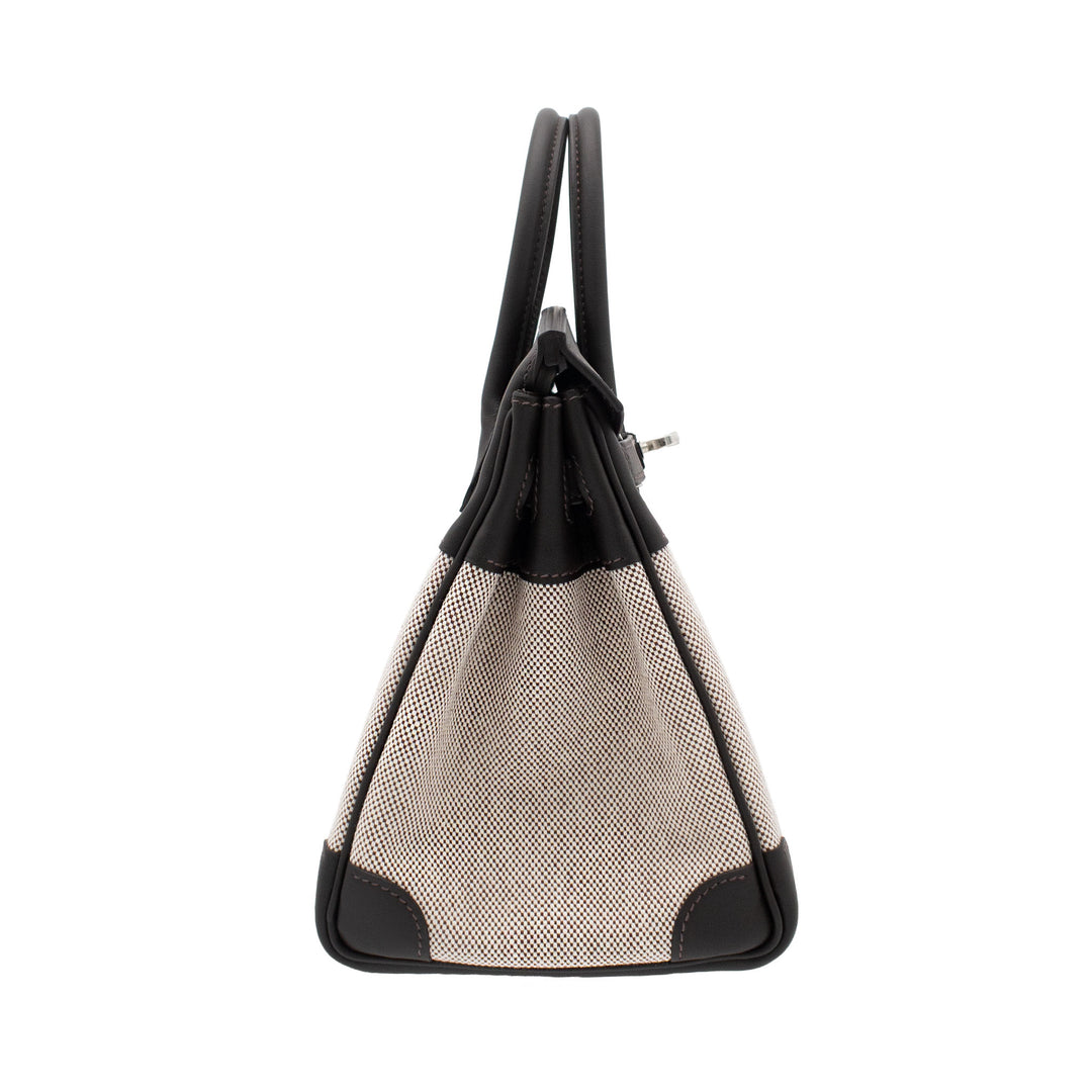 HERMES エルメス バーキン25 バイブルン トワルアッシュ/スイフト シルバー金具 G刻印 - GINZA CELIA