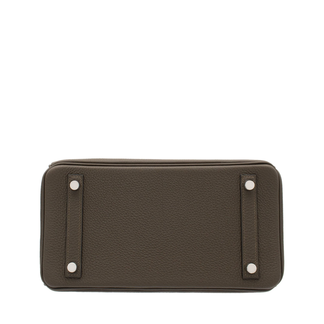 HERMÈS Birkin 25 Vert Loden Togo PHW Stempel G